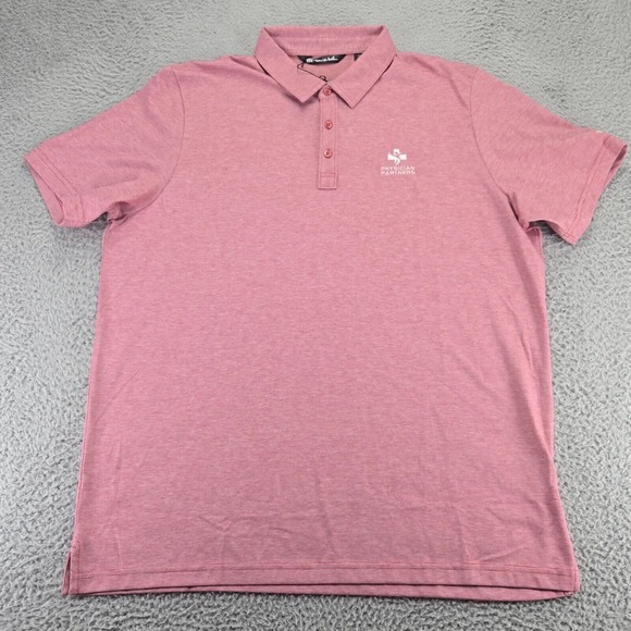 Travis Mathew Other - Travis Mathew Shirt Mens XXL Pink Heather Performance Golf‎ Polo Short Sleeve